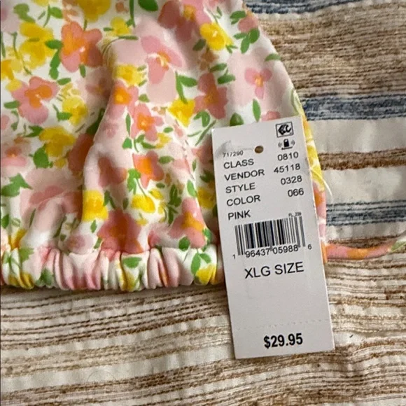 Pacsun Eco PINK FLORAL LOLA BOWTIE BIKINI SET - Picture 15 of 16